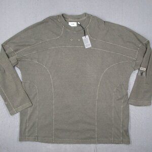 Joah Brown Sweatshirt Women Medium Green Oversized Pullover Long Sleeve Logo USA